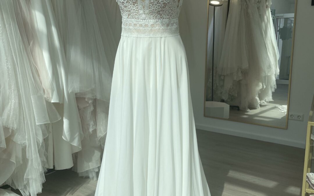 Brautkleid A-Linie/Boho A73 – Gr. 36