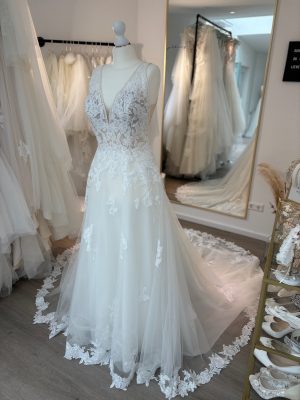 Brautkleid A-Linie – Größe 42 – A282