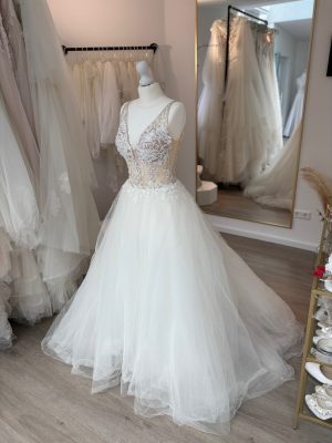 Brautkleid A-Linie – Größe 38 – A288