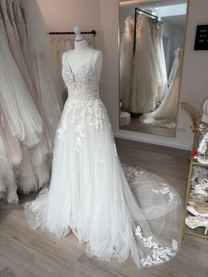 Brautkleid A-Linie – Größe 38 – A289