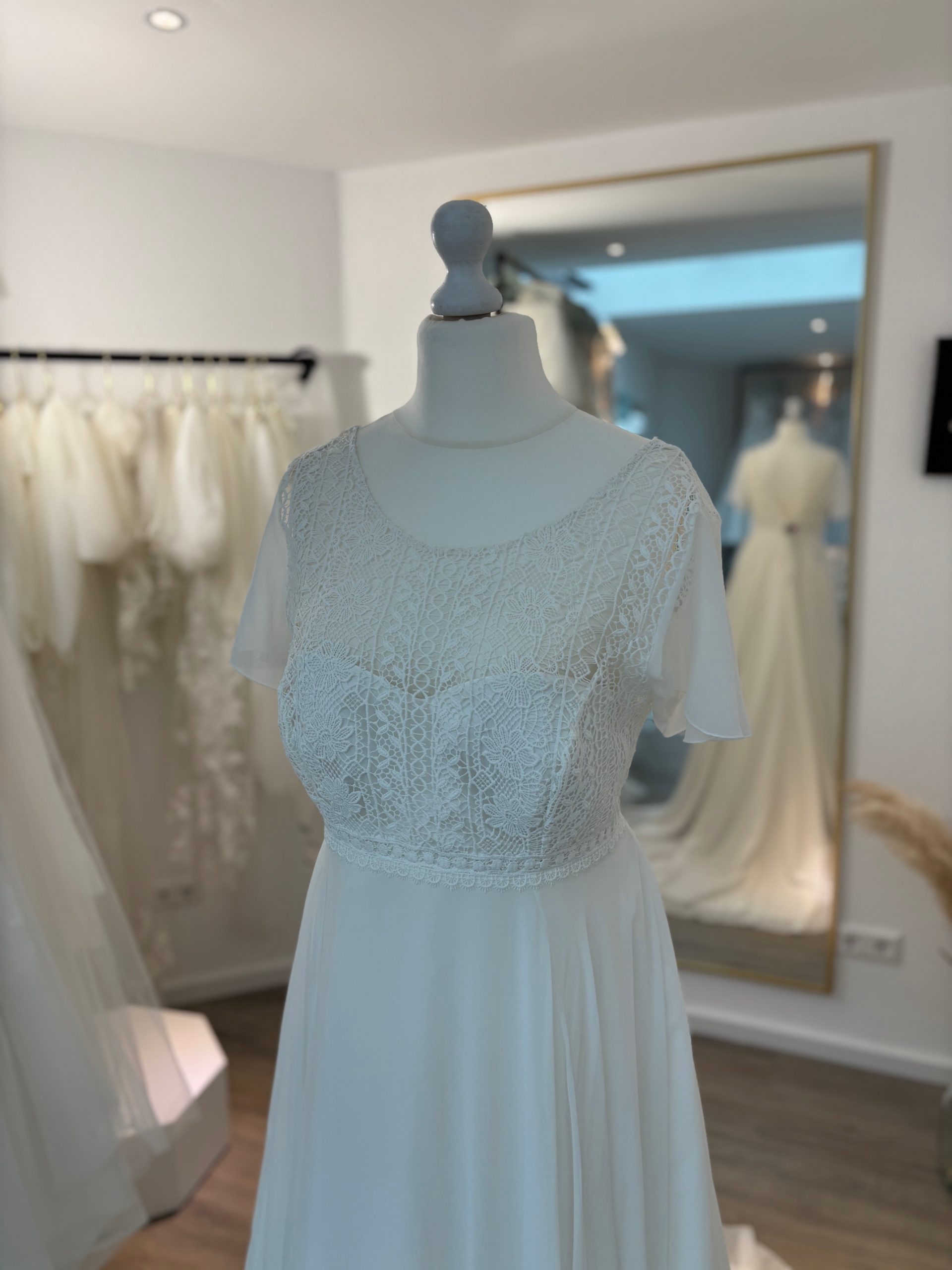 Brautkleid Boho/Vintage – Größe 44 – K242 - Image 3