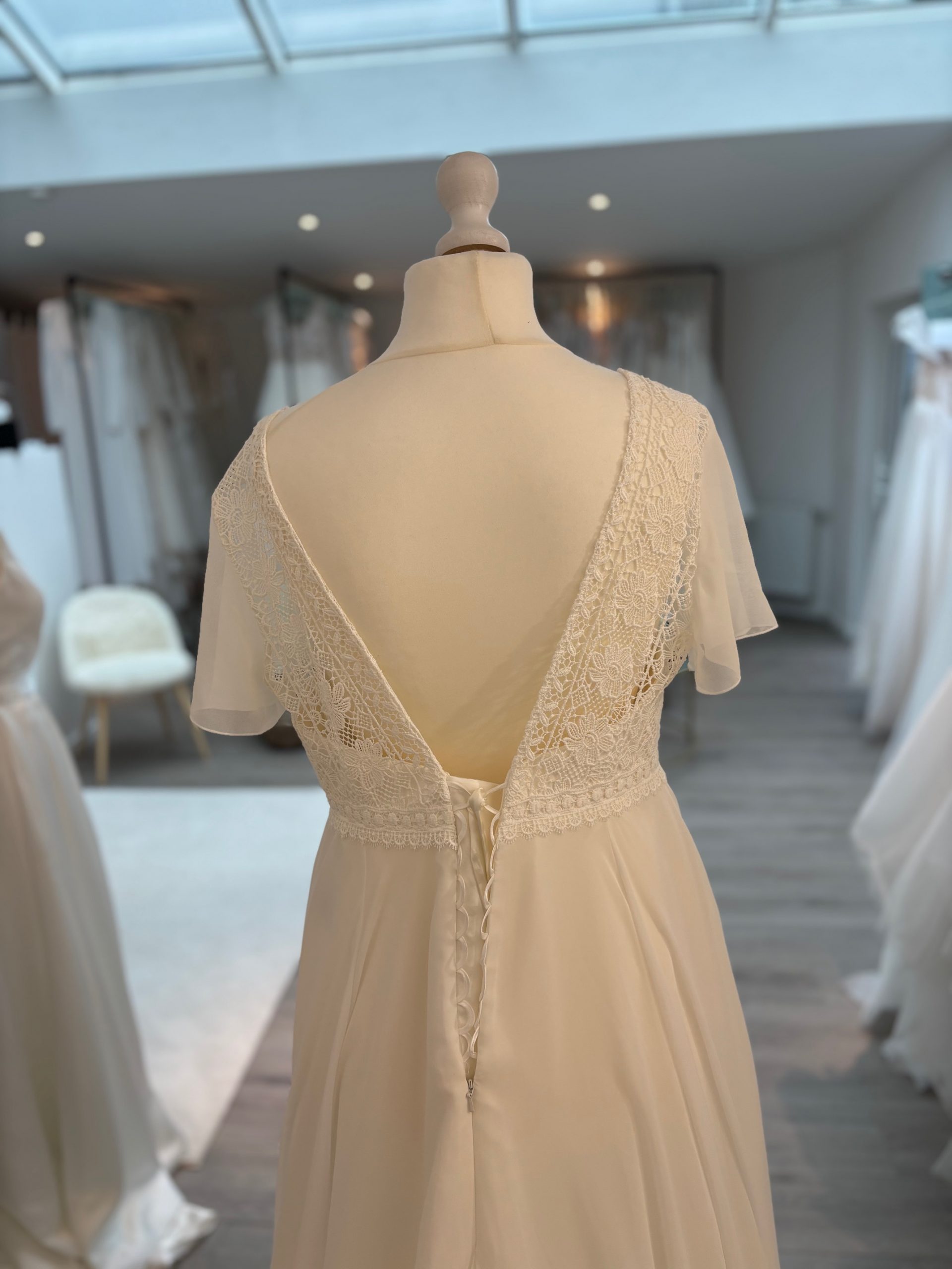 Brautkleid Boho/Vintage – Größe 44 – K242 - Image 4