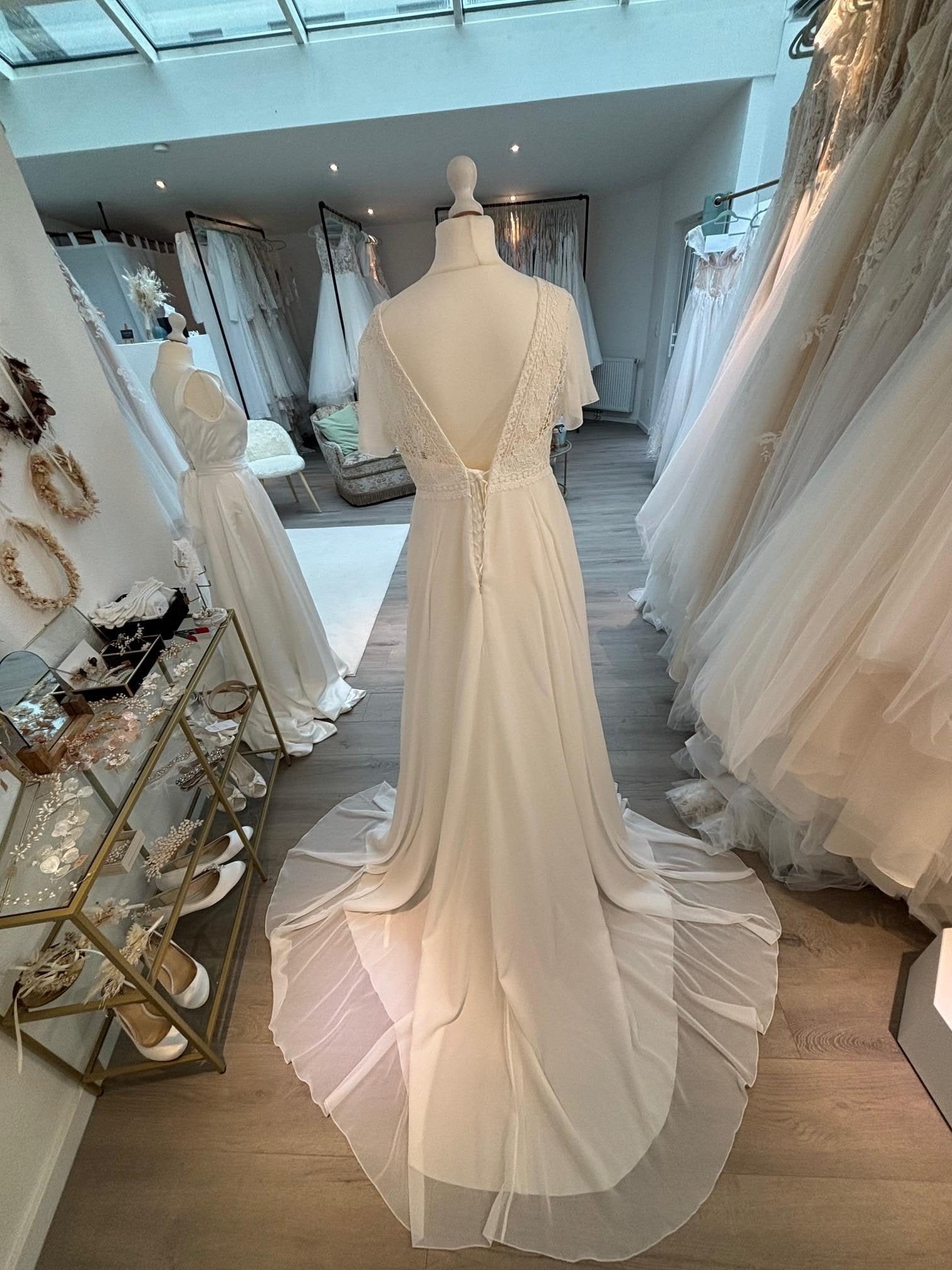 Brautkleid Boho/Vintage – Größe 44 – K242 - Image 5