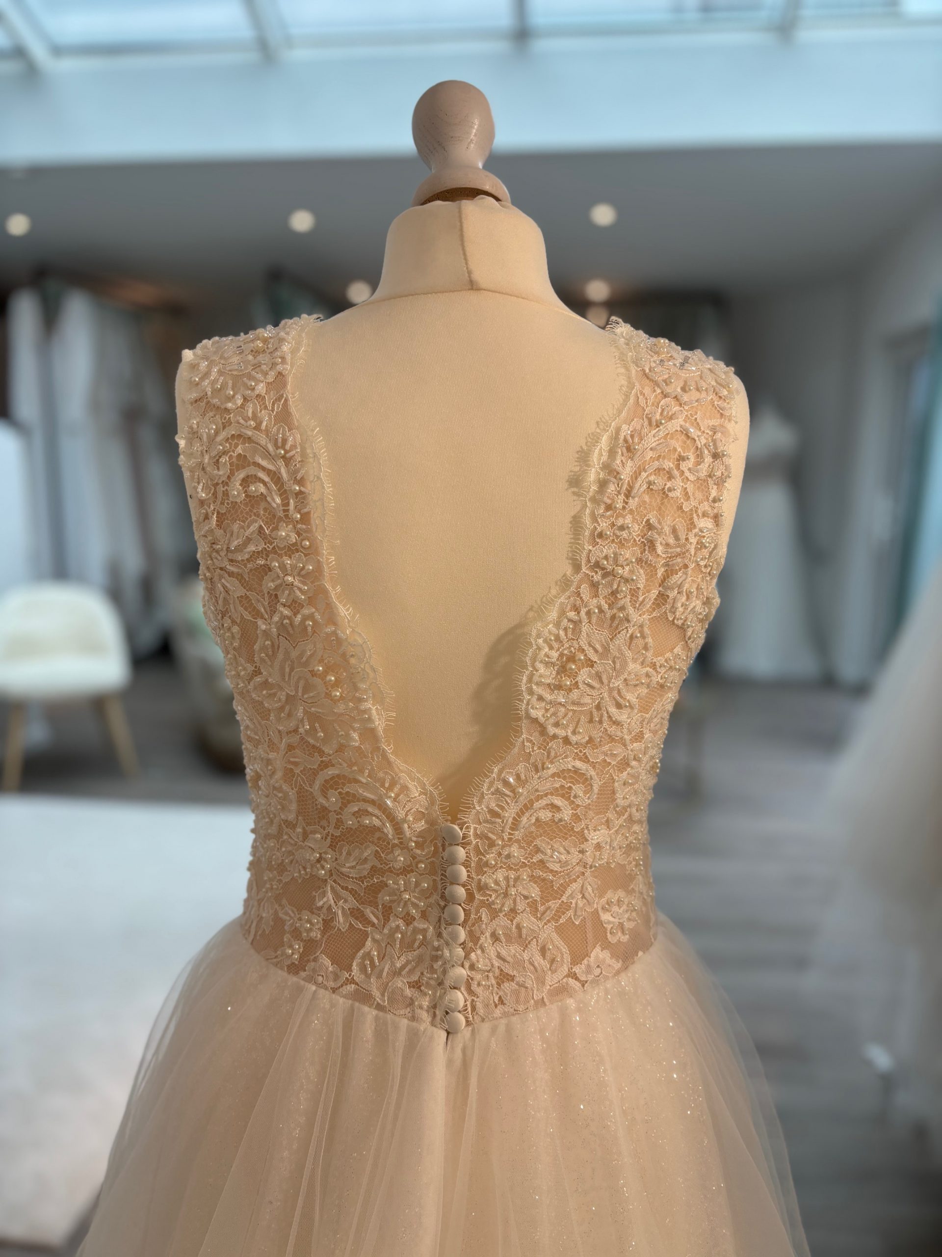 Brautkleid A-Linie – Größe 34/36 – A281 – Bild 4