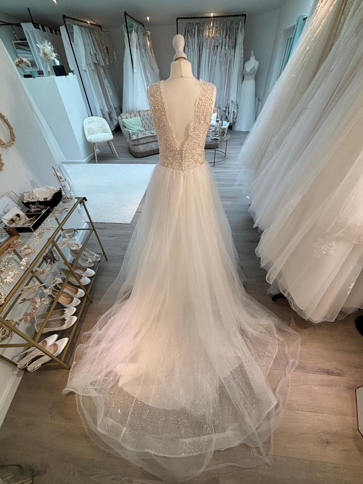 Brautkleid A-Linie – Größe 34/36 – A281 – Bild 5