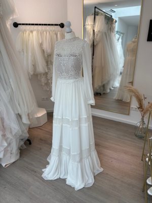 Brautkleid Boho/Vintage – Größe 38 – K245