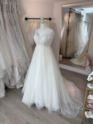 Brautkleid A-Linie – Größe 40 – A296