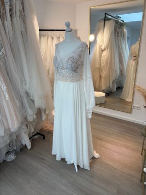 Brautkleid Boho/Vintage – Größe 44 – A310