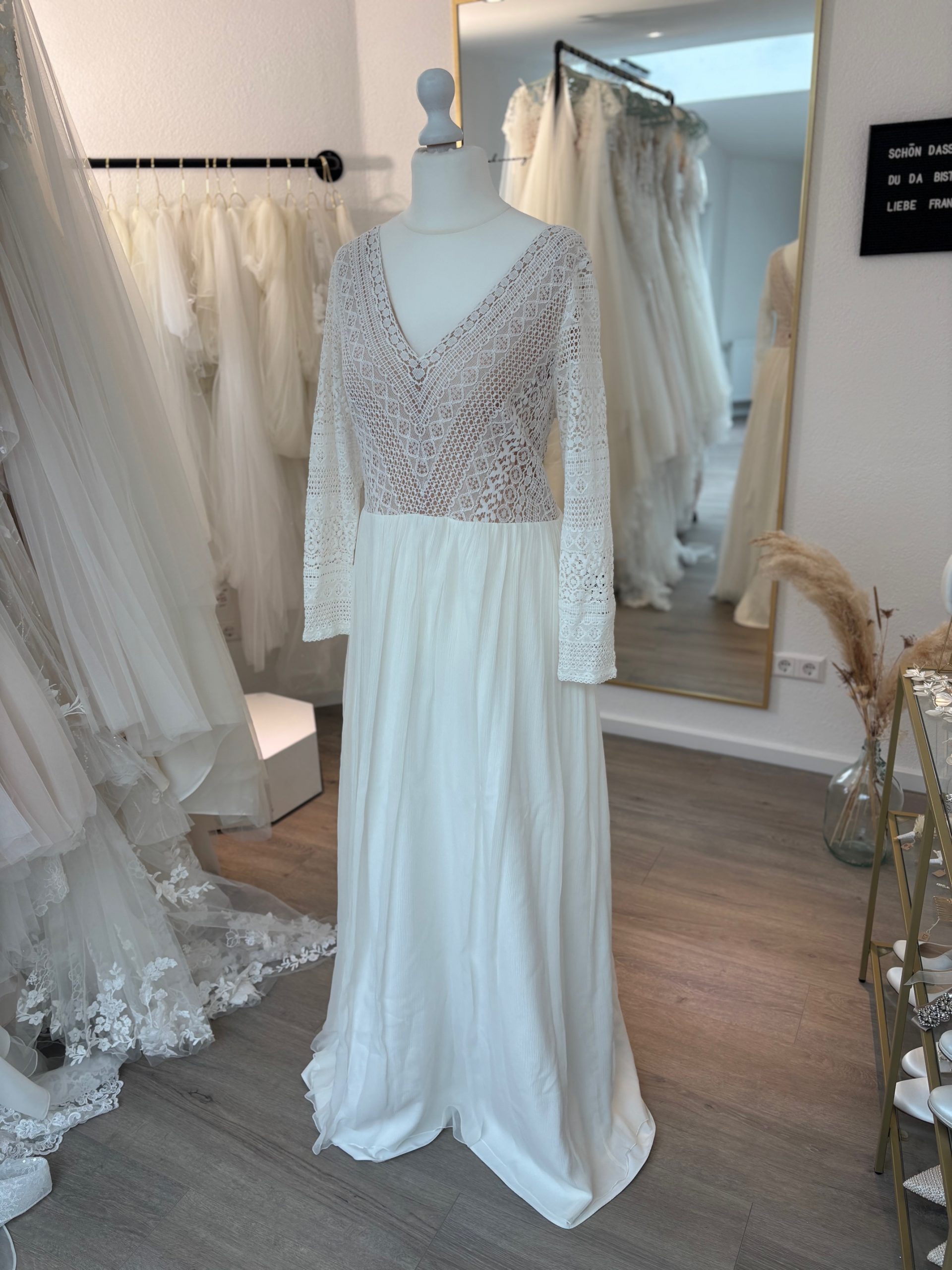 Brautkleid Boho/Vintage – Größe 46 – B70