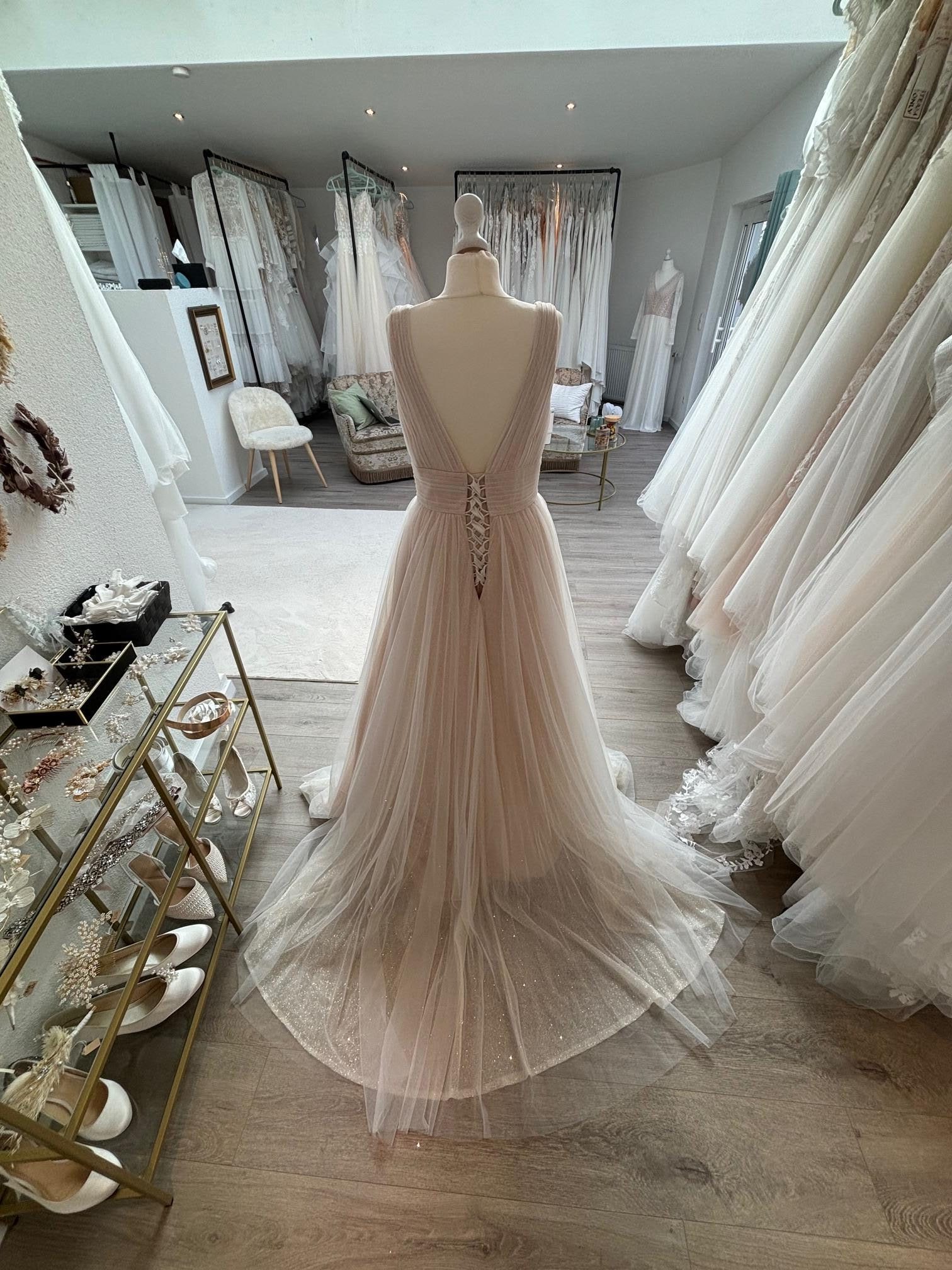 Brautkleid A-Linie – Größe 38 – A318 – Bild 6